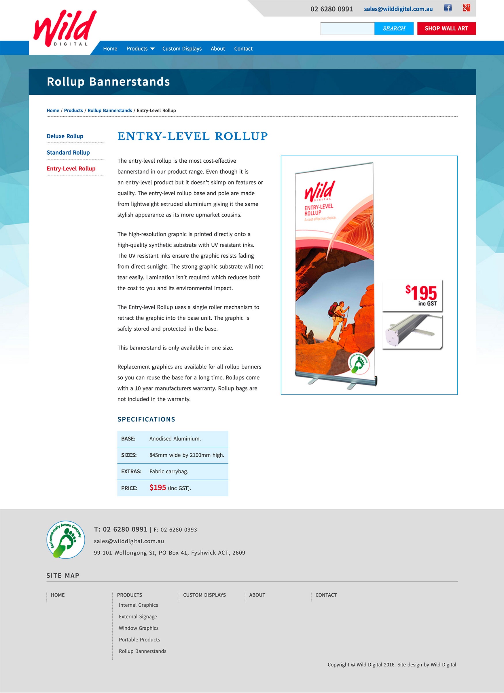 Example wild digital product page