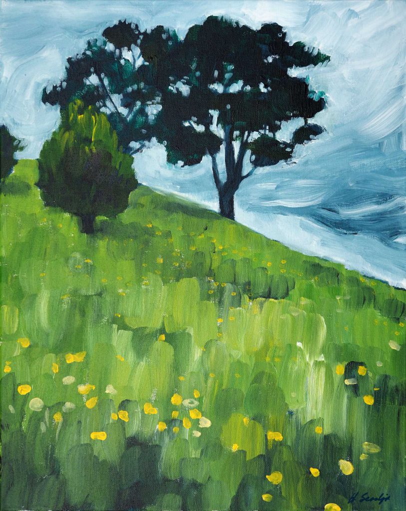 Up the hill